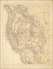 United States, Rocky Mountains, Pacific Northwest and California Map By Clarence   King / Julius Bien