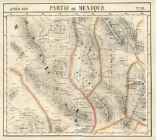 Texas and Mexico Map By Philippe Marie Vandermaelen