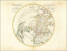 Northern Hemisphere, Polar Maps and Pacific Map By Guillaume De L'Isle