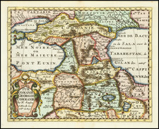 Russia and Central Asia & Caucasus Map By Nicolas Sanson