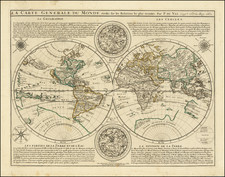 World Map By Pierre Du Val / Alexis-Hubert Jaillot