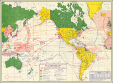 World and World War II Map By Rand McNally & Company