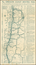 Oregon Map By Oregon Motor Stages / G. Vaughan