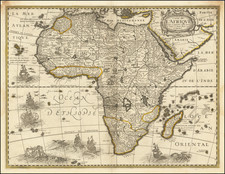 Carte de L'Afrique Corrigee, et augmentee dessus toutes les aultres cy devant faictes par P. Bertius