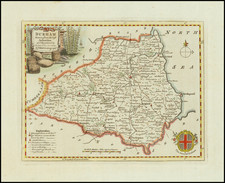 British Counties Map By Thomas Kitchin