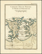 British Counties Map By Jacques Nicolas Bellin