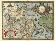 Asia, Japan, Central Asia & Caucasus and California Map By Abraham Ortelius