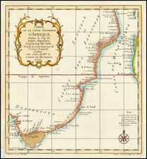 South Africa and East Africa Map By Jacques Nicolas Bellin