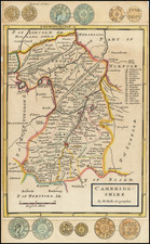 British Counties Map By Herman Moll