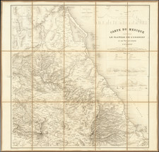 Mexico Map By Henri Louis Frédéric de Saussure 