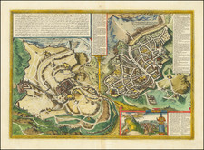 Holy Land Map By Georg Braun  &  Frans Hogenberg