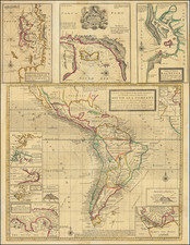 Central America, South America, California and America Map By Herman Moll