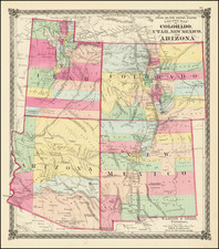 Southwest and Rocky Mountains Map By H.H. Lloyd / Warner & Beers