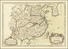 China and Korea Map By Jacques Nicolas Bellin