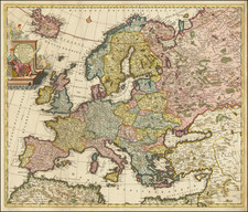 Accuratissima Europae Tabula  Multis locis correcta et Nuperrime edita By Carel Allard