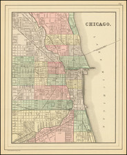 Illinois and Chicago Map By Samuel Augustus Mitchell Jr.