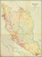 Singapore and Malaysia Map By Surveyor-General, FMS and SS