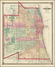 Chicago Map By Warner & Beers