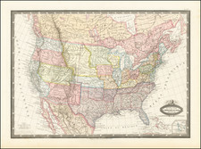 United States, Utah and Utah Map By F.A. Garnier