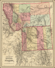 Montana and Wyoming Map By Anonymous