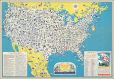 United States and Pictorial Maps Map By General Drafting Company