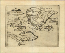 Iceland and Eastern Canada Map By Johannes Matalius Metellus