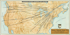 United States, North America and Canada Map By Canadian Pacific