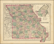 Missouri Map By O.W. Gray