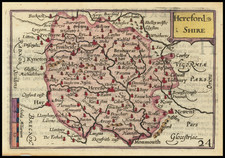 British Counties Map By John Speed