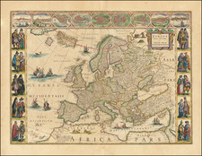 Europe Map By Willem Janszoon Blaeu