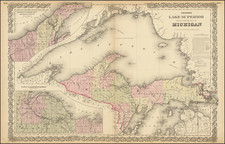 Michigan Map By G.W.  & C.B. Colton