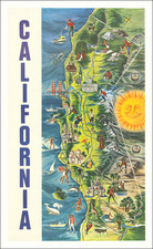 Pictorial Maps, California and Travel Posters Map By F. Holub