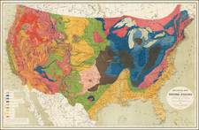 United States and Geological Map By W.P. Blake / Charles Henry Hitchcock