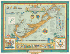 Bermuda and Pictorial Maps Map By D M Kirkpatrick