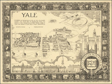 Connecticut and Pictorial Maps Map By Allen Cramp Parrette  &  William Barrette Cram