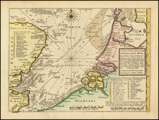 England, Netherlands and Belgium Map By Herman Moll