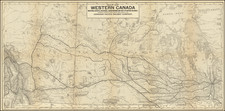 Western Canada and British Columbia Map By Poole Brothers