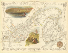 Canada and Eastern Canada Map By John Tallis
