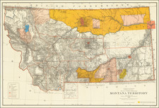 Montana Map By General Land Office