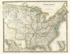 United States Map By Sidney Hall