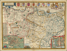 British Counties Map By John Speed