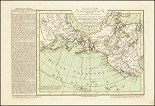 Polar Maps, Alaska, Pacific, Russia in Asia and California Map By Philippe Buache / Jean-Claude Dezauche