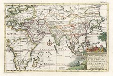 Asia, China, India, Southeast Asia and Central Asia & Caucasus Map By Emanuel Bowen