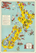 New Zealand and Pictorial Maps Map By Alan Stuart Paterson