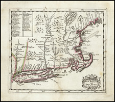 New England and New York State Map By Robert Morden