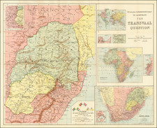 South Africa Map By W. & A.K. Johnston