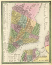 New York City Map By Thomas, Cowperthwait & Co.