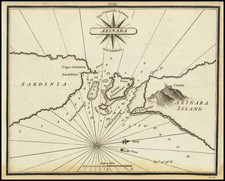 Sardinia Map By William Heather