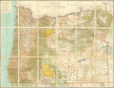 Oregon Map By U.S. General Land Office