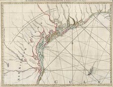 South, Texas and Southwest Map By Thomas Jefferys